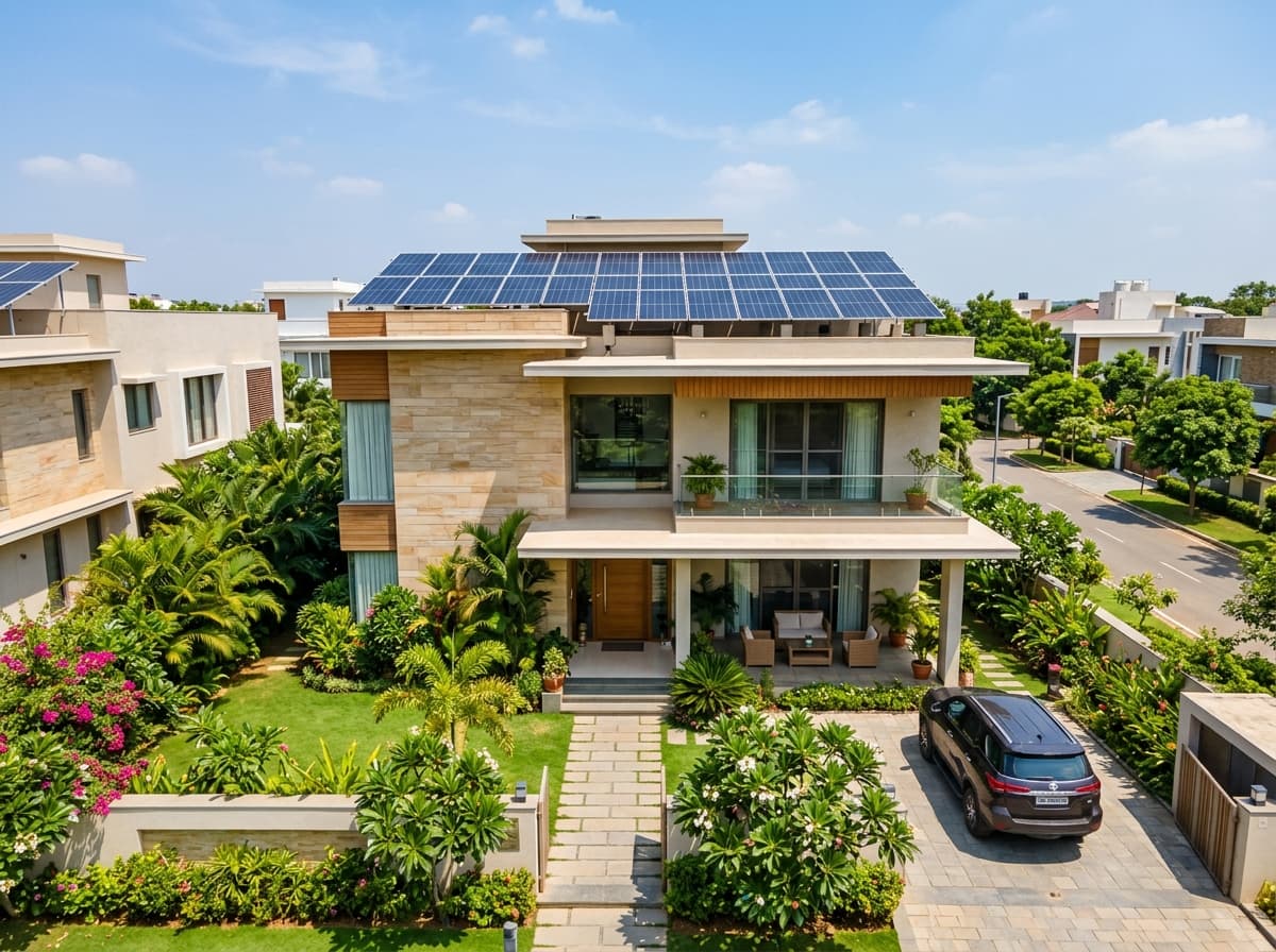 PM Surya Ghar house with solar panels